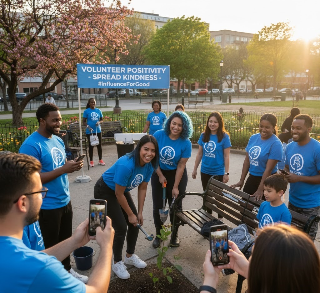 Influencer volunteering