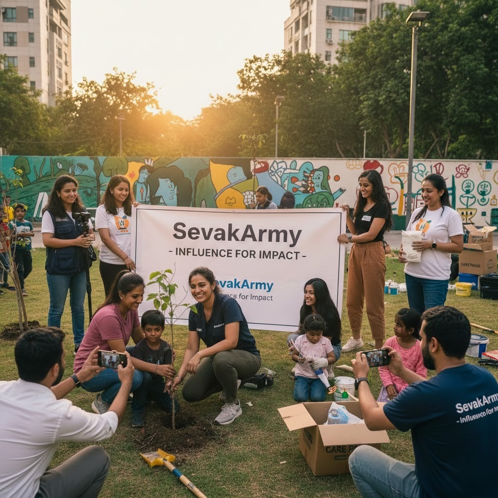 Influencer volunteering